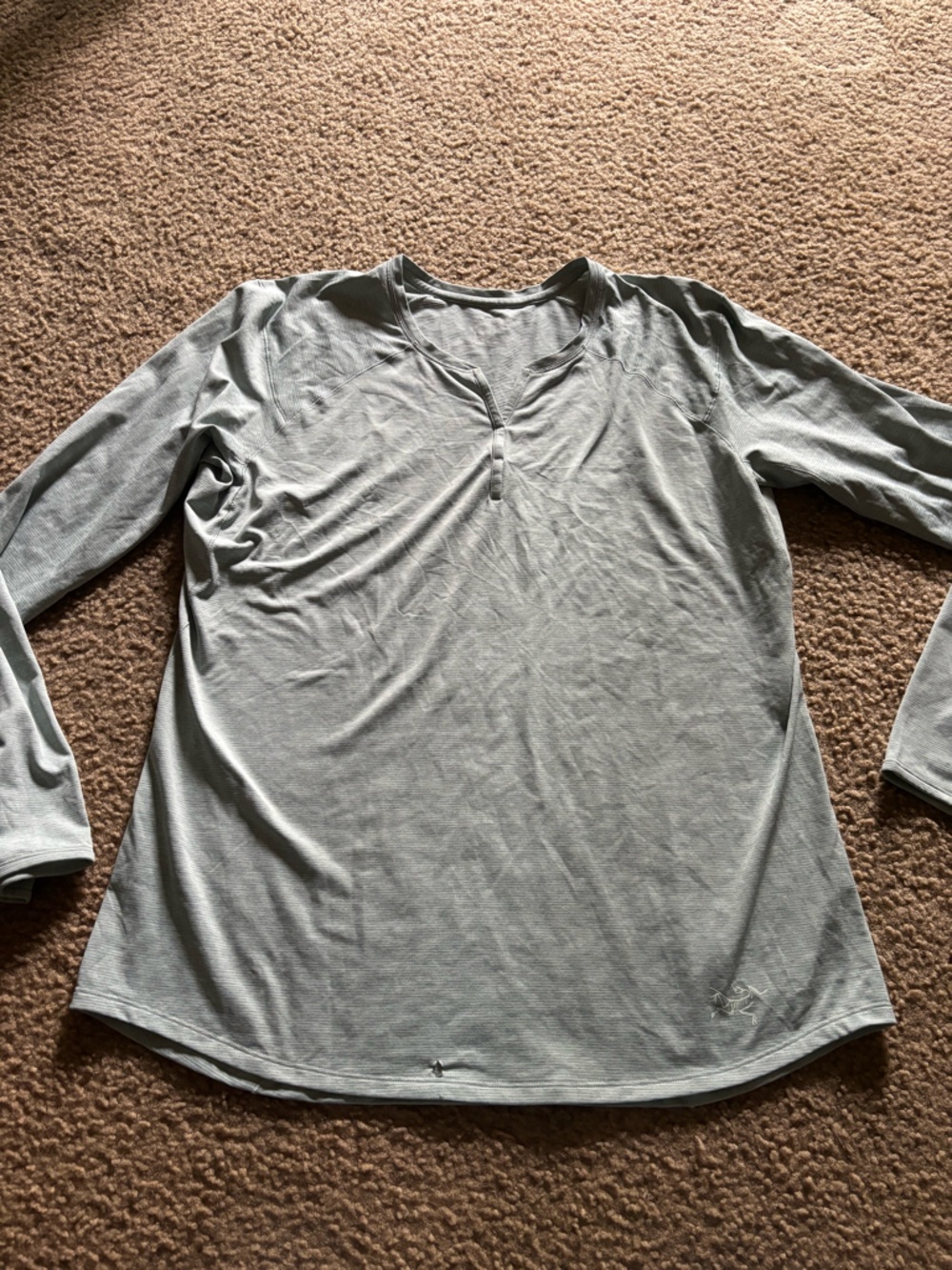 Arc’teryx Kadem Henley Long Sleeve Top Large Blue